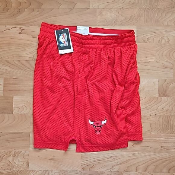Nike NBA Chicago Bulls Mesh Practice Shorts Red NWT - Picture 7 of 10